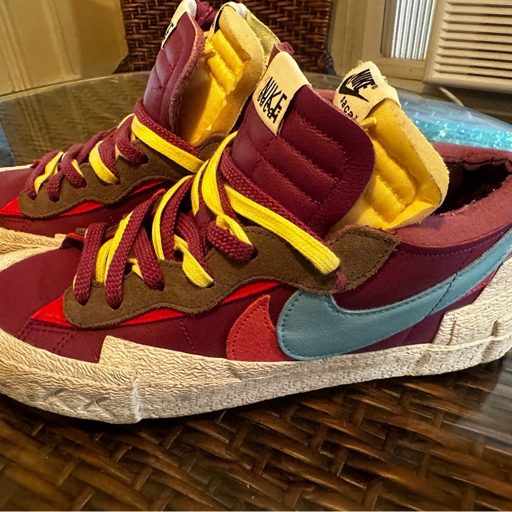 Nike Blazer Low Sacai Kaws DM7901 600 10.5 Team Red Hot Lava White
